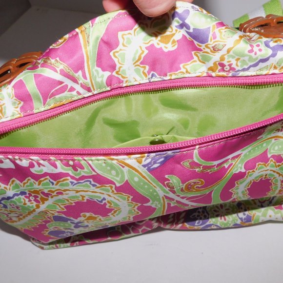 Tyler Rodan Womens Floral Pink Green Purple Purse Shoulder Bag Handbag - Picture 9 of 11